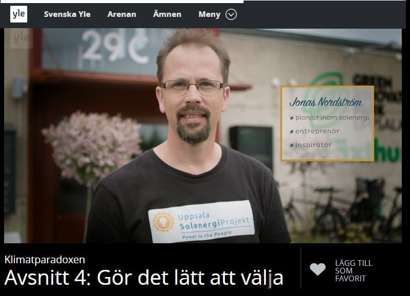 2.40 min in i programmet ser du inslaget om Uppsala Solenergiprojekt